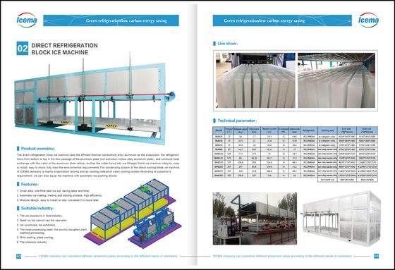 Máy làm đá khối làm mát trực tiếp 5000kg 5T CE 1800W