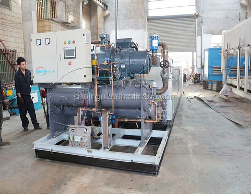 Nước muối Máy làm đá viên công nghiệp 20T / 24H cho kho lạnh nhà máy nước đá