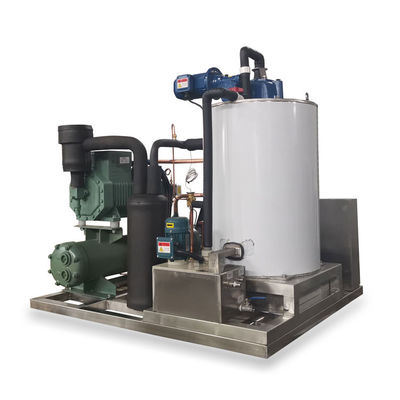 Máy làm đá vảy nước biển tự động 1 tấn thương mại cho trang trại nuôi cá thực phẩm