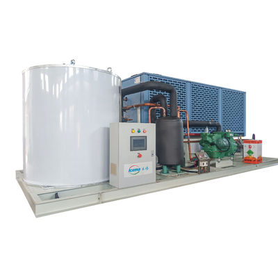 Máy làm đá vảy nước biển tự động 1 tấn thương mại cho trang trại nuôi cá thực phẩm