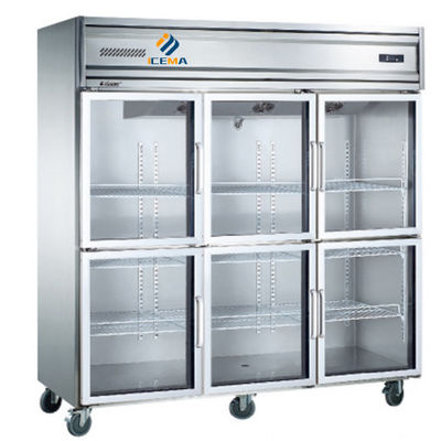 Tủ lạnh thẳng đứng cửa kính Tủ đông 1350L Dung tích cực lớn Thương mại