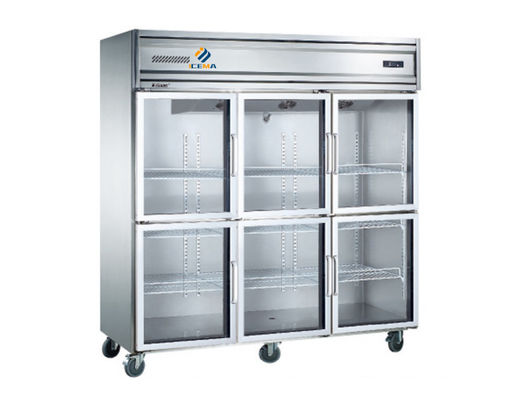1350L Thiết bị làm lạnh thương mại Cửa kép Tăng đông thẳng đứng dọc