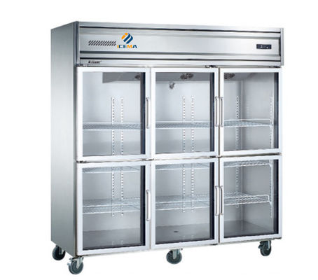 1350L Nhà hàng Tủ đông thương mại Tủ đông thẳng đứng Tủ lạnh dọc Thiết bị tủ lạnh