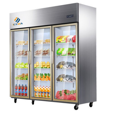 Khách sạn tủ lạnh thương mại 1350L sáu cửa tủ lạnh khu vực làm lạnh