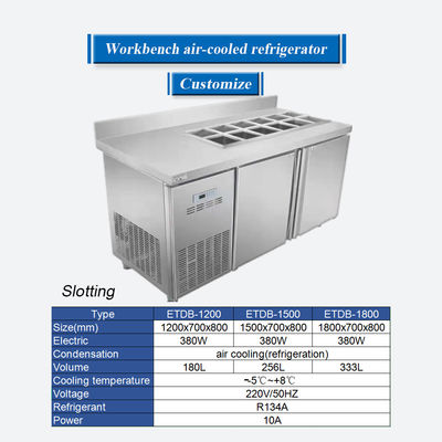 Tủ Lạnh Bàn Làm Việc 340L Cho Thực Phẩm Tươi Sống R134A R22