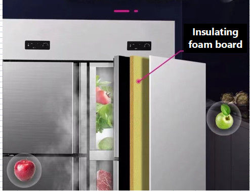 Tủ Lạnh Upright 2 Cửa 0-8 Độ Tủ Lạnh Side By Side Inox 400 Lít Cho Nhà Hàng