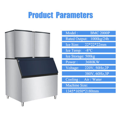 Máy làm đá khối chắc chắn với 900kg/24 giờ công suất hàng ngày và điện áp ổn định