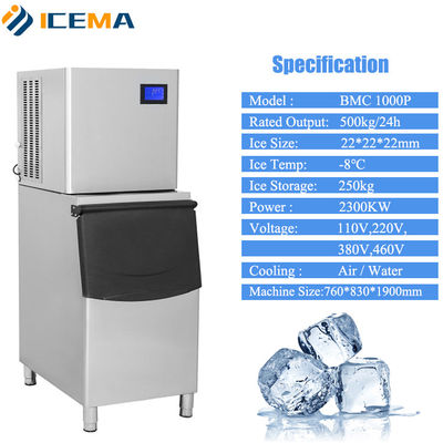 Máy Làm Đá Viên Thương Mại 100kg/24h 200kg/24h 400kg/24h 500kg/24h Cho Cà phê / Bar / Khách sạn / Nhà hàng