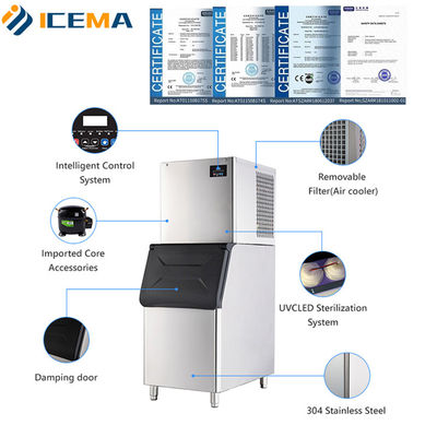 Máy Làm Đá Viên Thương Mại 100kg/24h 200kg/24h 400kg/24h 500kg/24h Cho Cà phê / Bar / Khách sạn / Nhà hàng