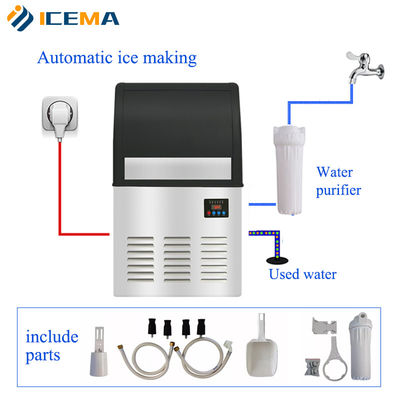 Máy làm đá viên thương mại 60kg/24H tự động cho gia đình / nhà hàng / cửa hàng / đồ uống / quán bar