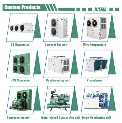 Bộ ngưng tụ làm mát bằng không khí 230V 380V Bộ làm mát máy nén
