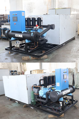 Máy làm băng khối nước mặn tự động 500kg/ngày-50t/ngày Với máy lạnh bằng không khí