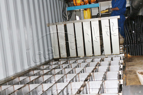 2000 KG TECUMSEH máy nén 15 tấn Container Block Ice Machine với nhà máy di động