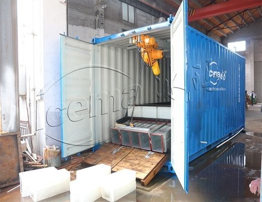 RefComp máy nén 31.25KW 8T Container Block Ice Machine có thể tháo rời cho cảng và bến cảng