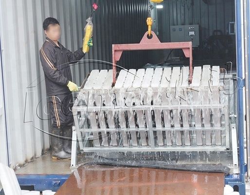 RefComp máy nén 31.25KW 8T Container Block Ice Machine có thể tháo rời cho cảng và bến cảng
