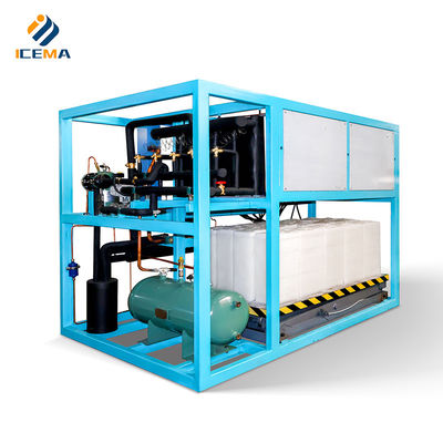 Sản xuất băng công nghiệp Máy làm băng bằng thép không gỉ 400 kg với làm mát trực tiếp