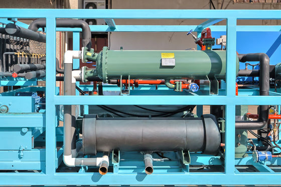 Không khí / Nước làm mát 20 tấn Máy làm băng khối Khách hàng Industrial Ice 85.5KW