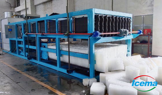 Không khí / Nước làm mát 20 tấn Máy làm băng khối Khách hàng Industrial Ice 85.5KW