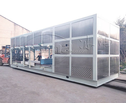 Máy làm băng công nghiệp 10T/24H với làm mát trực tiếp và chất làm lạnh R404A/R22