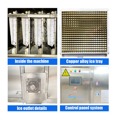 ICEMA 2T / 24H máy làm băng máy làm khối băng tự động cho các nhà máy làm băng