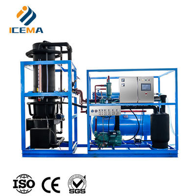 Máy làm băng ống ICEMA Máy sản xuất hàng ngày tùy chỉnh 1T-30T Thích hợp để bán băng Bars Khách sạn có thể được cung cấp với máy đóng gói túi băng