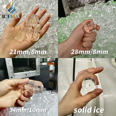 Máy làm băng ống ICEMA Máy sản xuất hàng ngày tùy chỉnh 1T-30T Thích hợp để bán băng Bars Khách sạn có thể được cung cấp với máy đóng gói túi băng