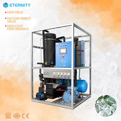 Mua 1Ton Tube Ice Machine with 500kg Ice Storage 4.6KW Industrial R404a/R22 Ice Tube Maker online manufacture
