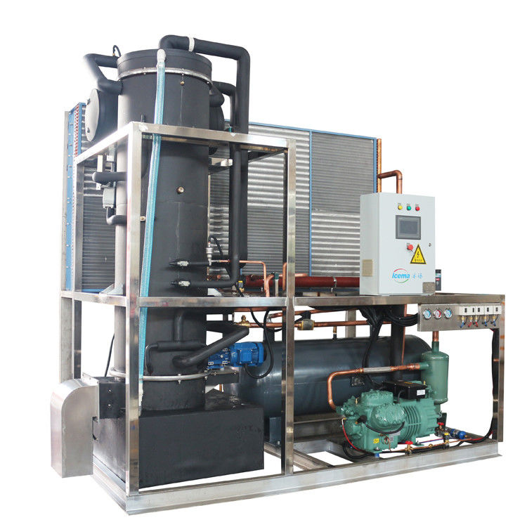 Máy làm đá ống tự động 10T / 24H Thương mại cho trang trại biển cho quán cá thực phẩm