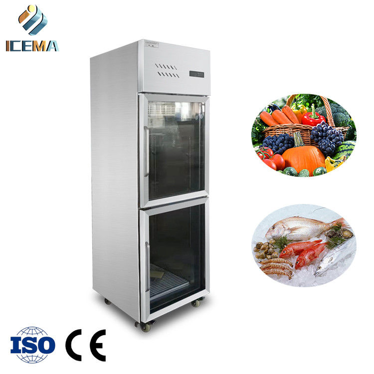 Tủ Lạnh Upright 2 Cửa 0-8 Độ Tủ Lạnh Side By Side Inox 400 Lít Cho Nhà Hàng