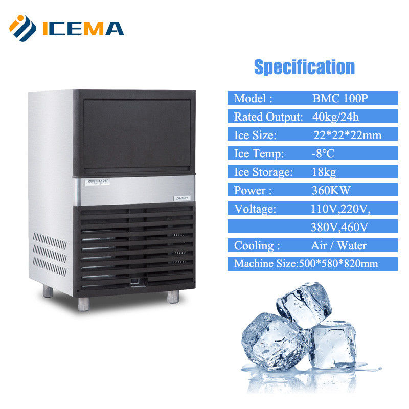 Máy làm đá công nghiệp đáng tin cậy với công suất làm đá 40kg/24h 430*520*800