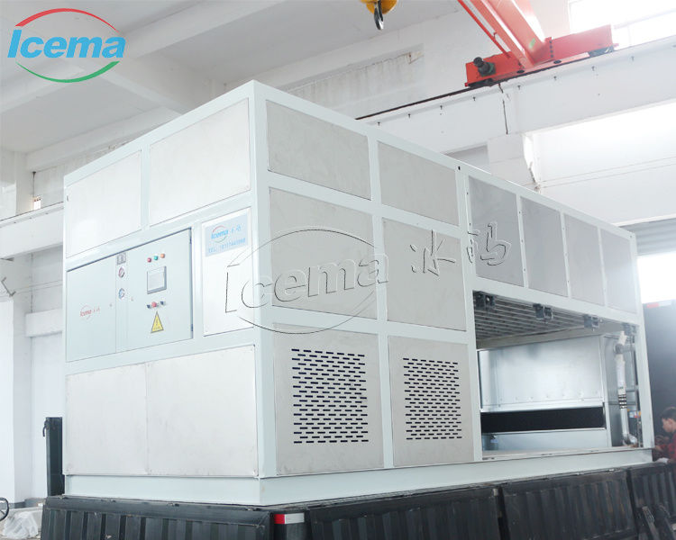 37.5KW Khả năng làm mát Máy băng khối làm mát trực tiếp với máy bốc hơi tấm thép không gỉ