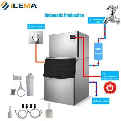 Giá tốt Máy băng Ice Cube thương mại với sản lượng hàng ngày là 900KG được sử dụng trong ngành công nghiệp ẩm thực, khách sạn, quán bar, giao thông trực tuyến